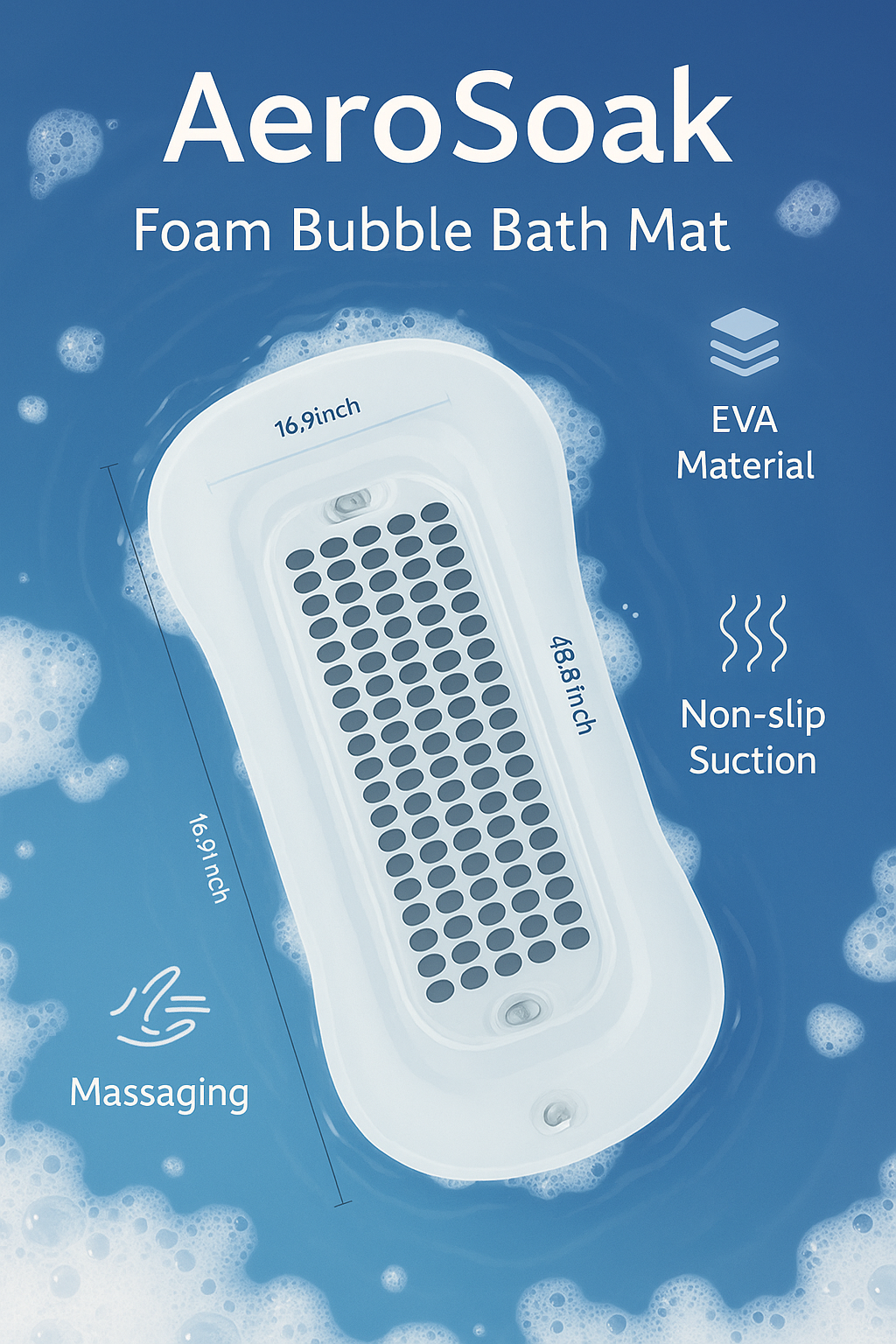 AeroSoak™ - Bath Mat Jacuzzi effect
