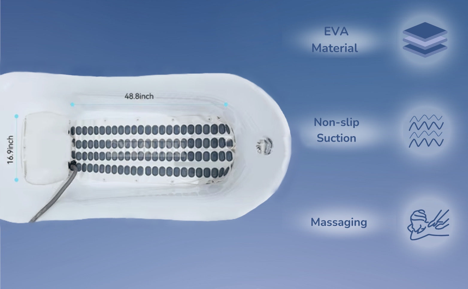 AeroSoak™ - Bath Mat Jacuzzi effect
